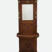 Antique coat rack in solid oak