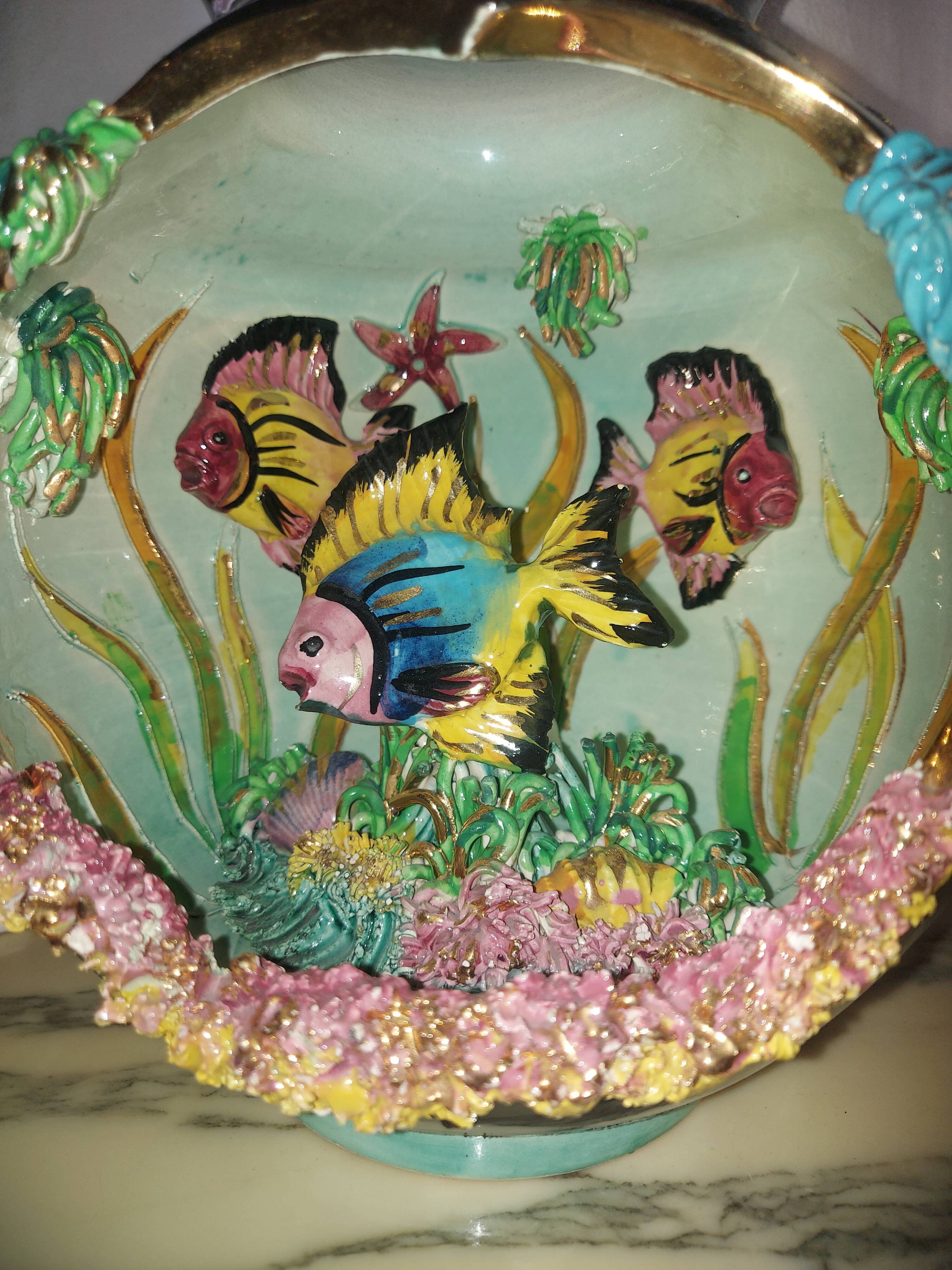 Ceramic lamp years 60 vallauris