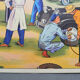 Educational school poster nightingale front / back "The station" and "at the mechanic's"
