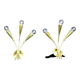 Pair of gilded brass wall lights, Maison Lunel, France, 1950's