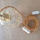 Chiseled glass hanging lamp