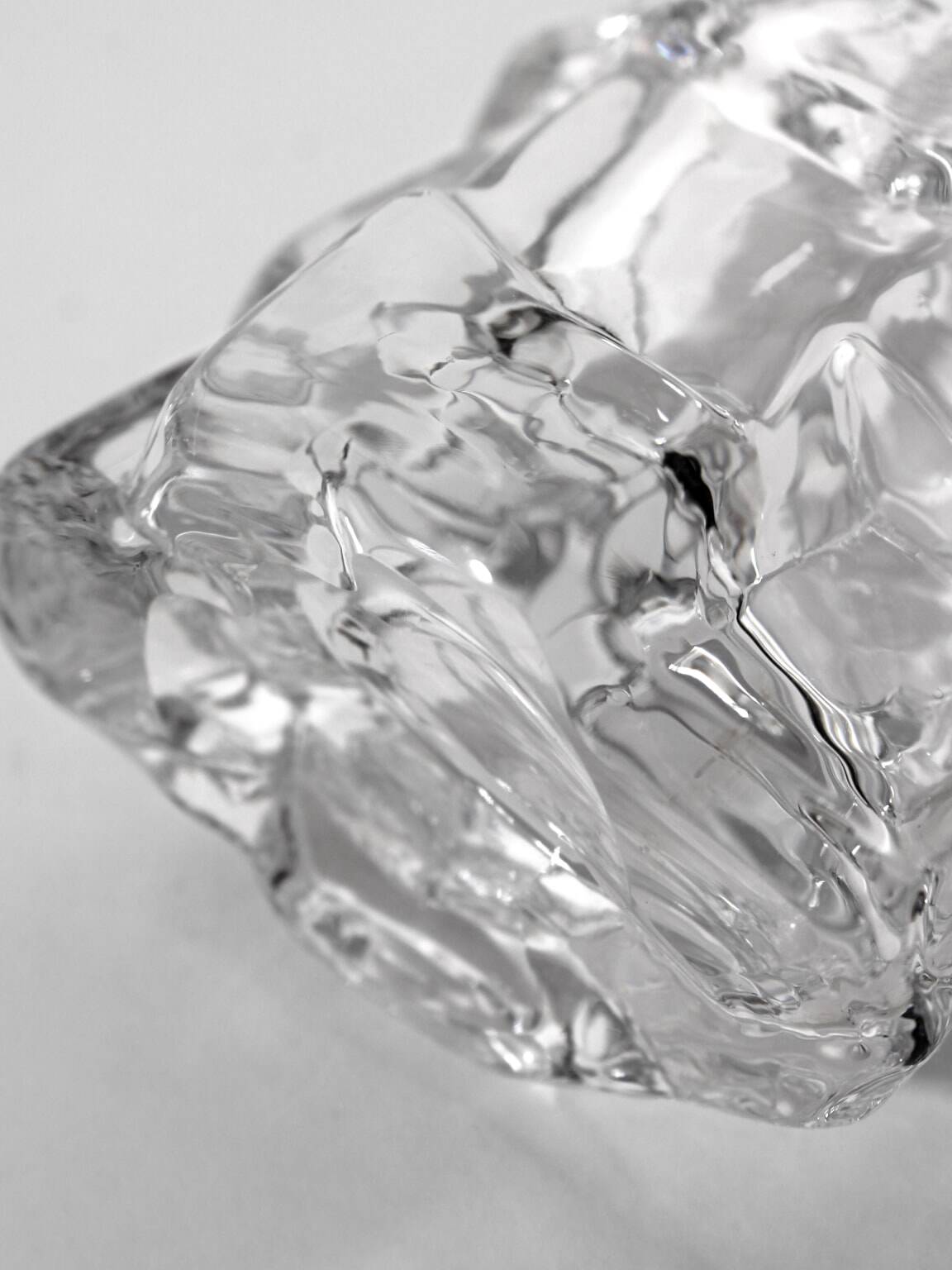Tyko Axelsson Crystal Glass Vase, for Rejmyre, Sweden