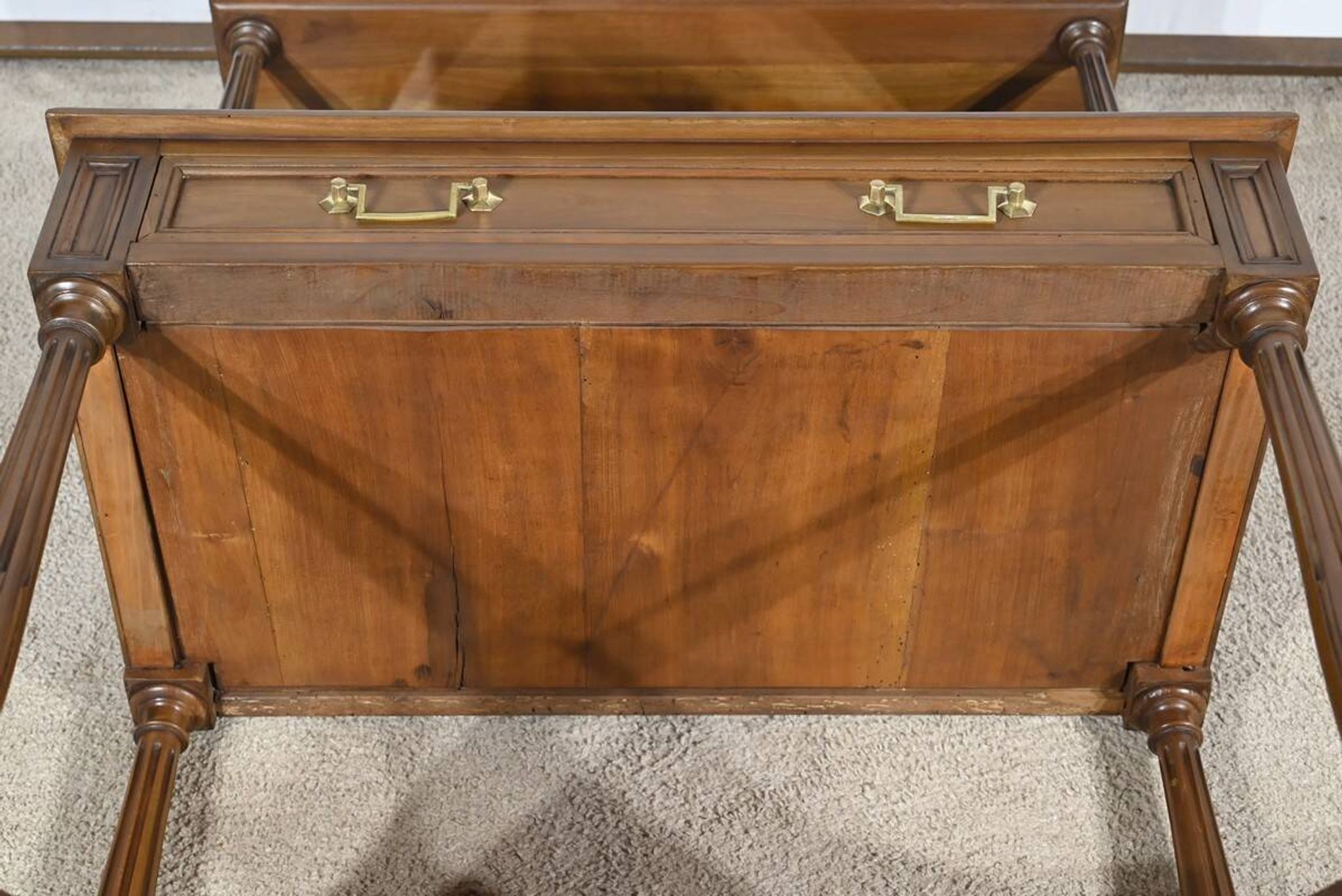 Table console en merisier, style Louis XVI, fin XIXème