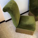 Pair of vintage green velvet heaters