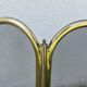 Fireplace screen, spark guard, brass, gilded, 4 panels, 1950.