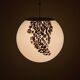 Vintage Globe Chandelier in Glass with Animal Print attributed to Angelo Brotto for Esperia, 1960s