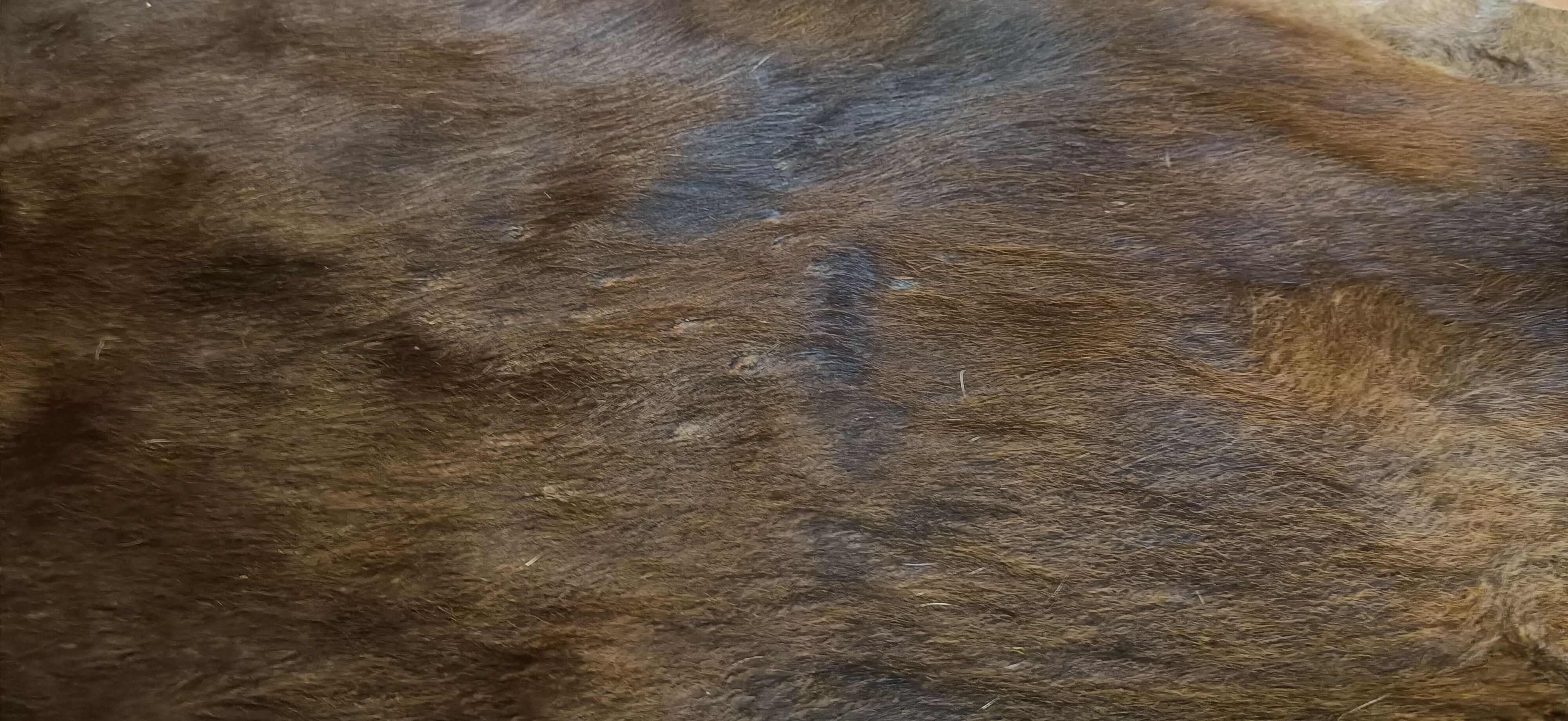 Vintage cow skin carpet, 140 cm x146 cm