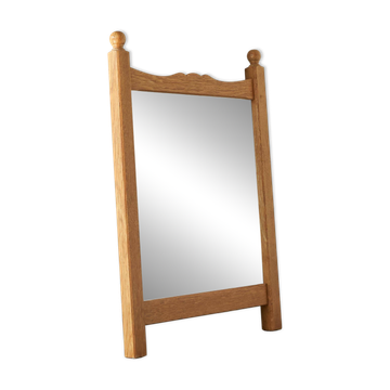 Oisterwijk furniture factory wall mirror in solid oak 1970