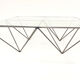 Table low vintage 60s/70s design steel wire