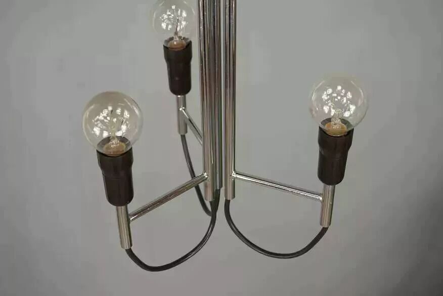 Chrome pendant light, Italian design, 1960s