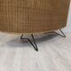 Vintage wicker bar and its two stools