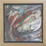 Gouache and watercolour composition by François OZENDA, 1923-1976