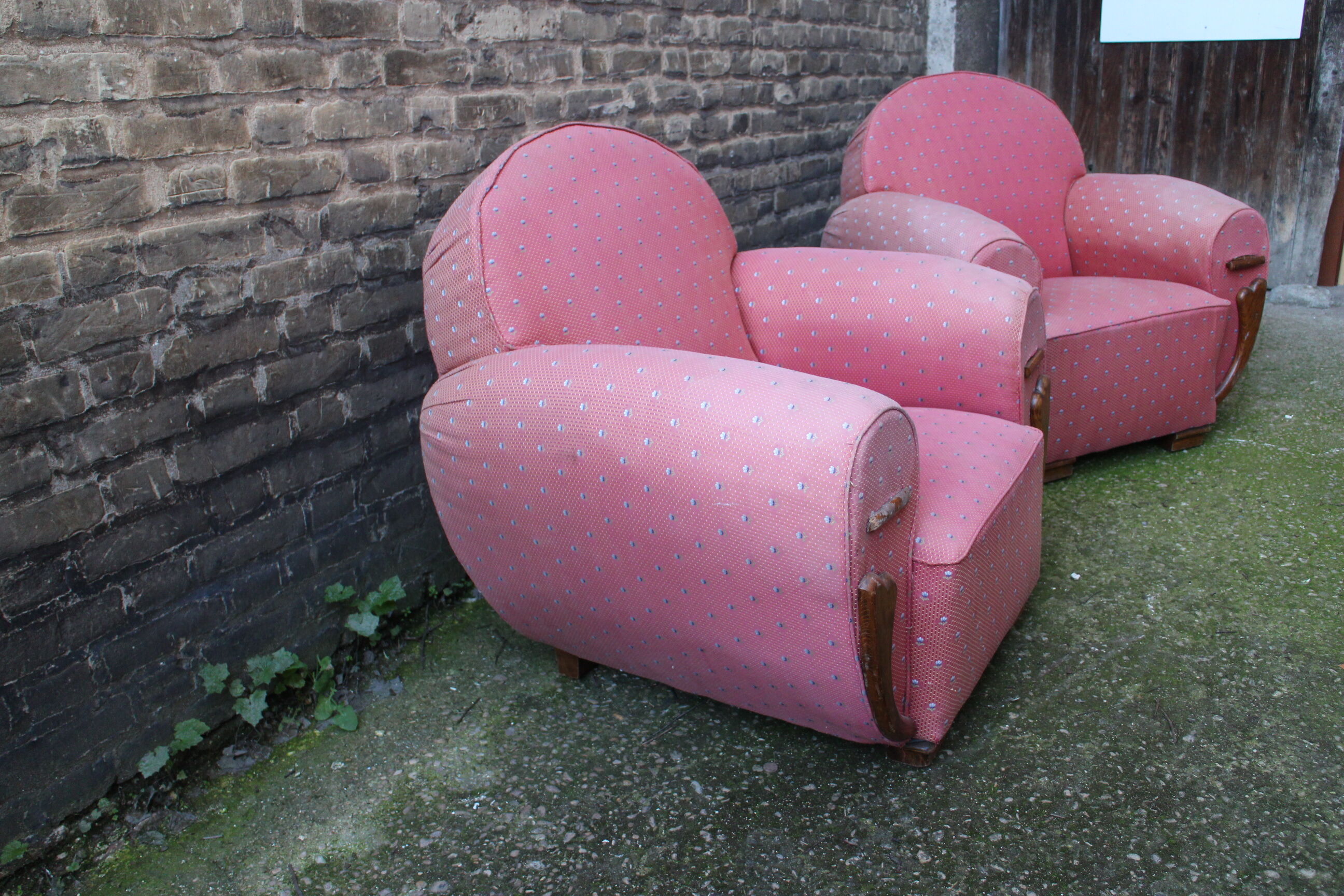 Pair of club chairs