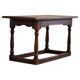 Danish cabinet maker, office table/dining table in oak, baroque style, 1970.