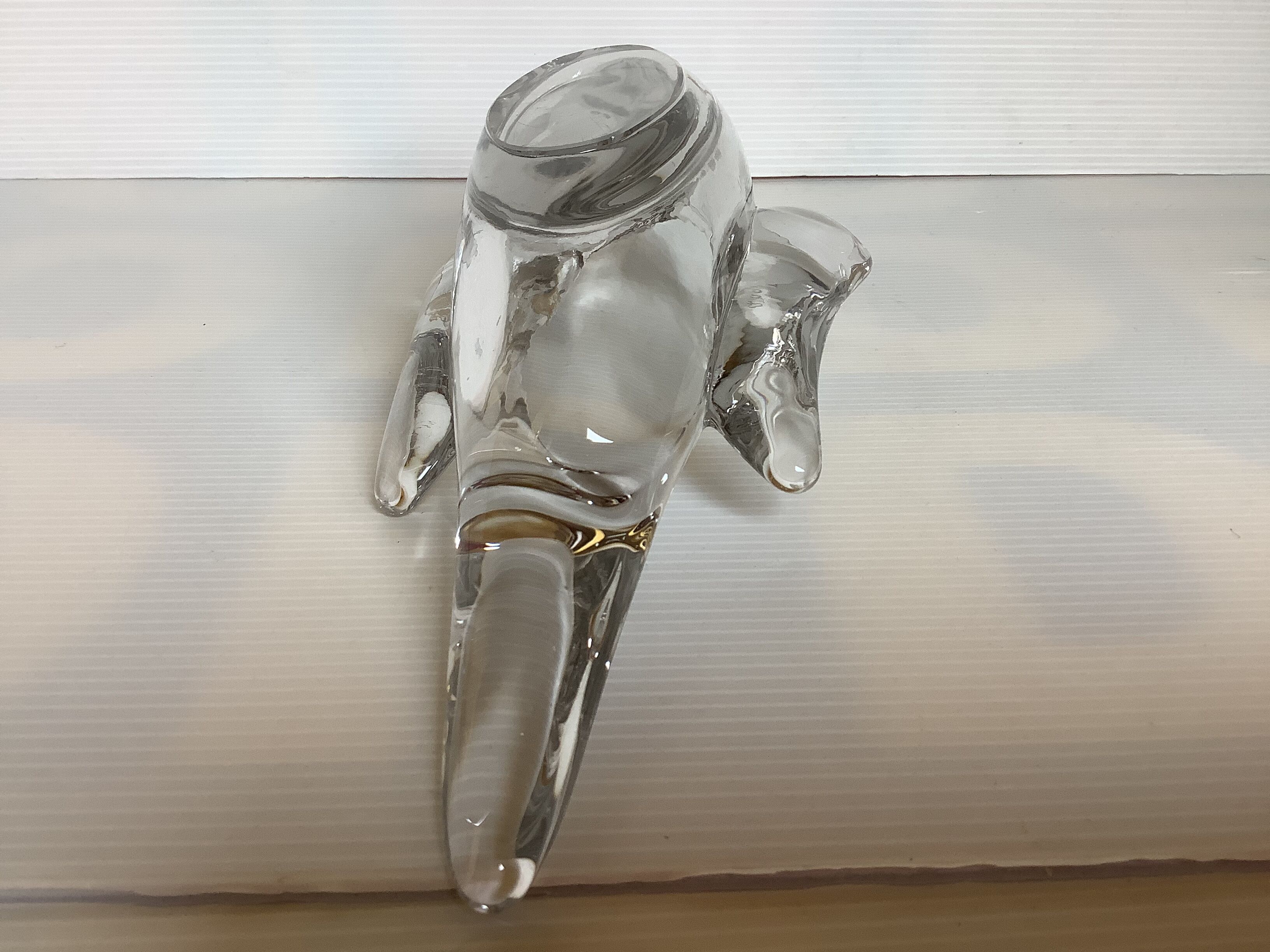 Trinket bowl swallow crystal valves the chatel France