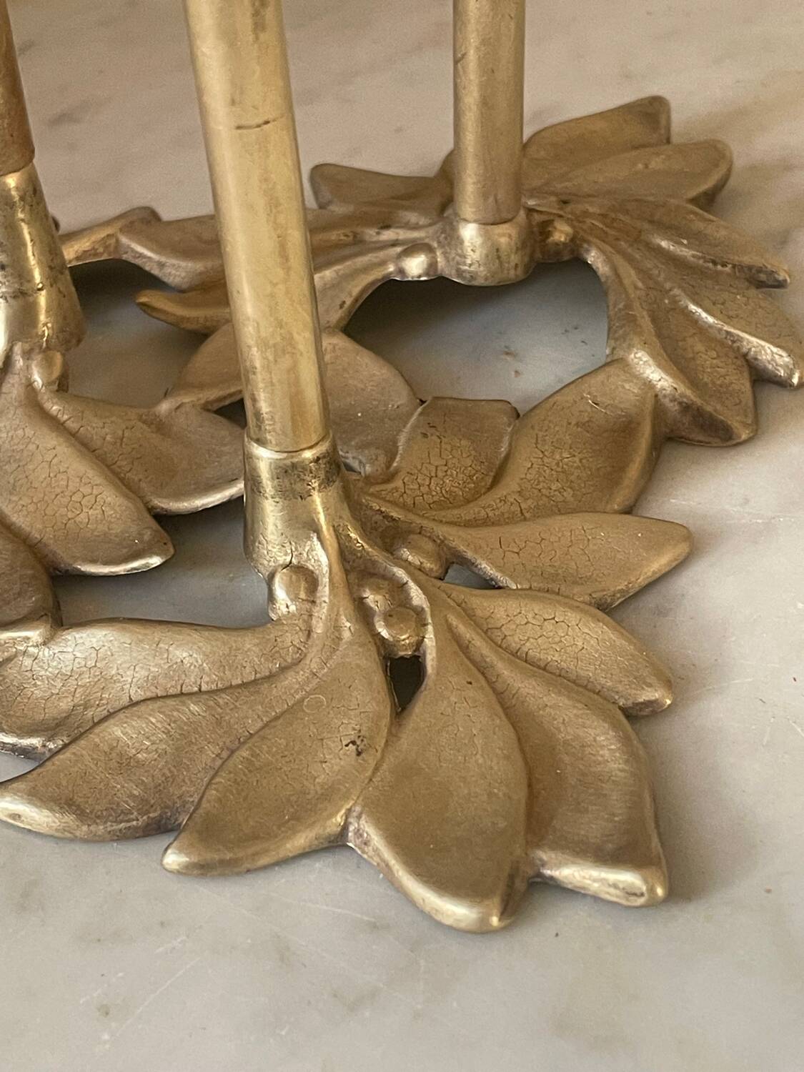 Vintage brass flower chandelier
