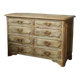 Beige and rust chest of drawers