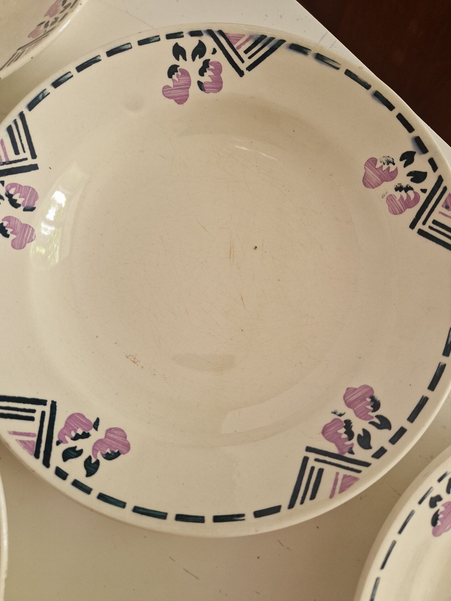Set of 10 Deep Plates Model Tunis Longchamp Manufacture