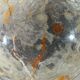Pair of polished Maligano jasper spheres on bases – Mineral composition
