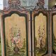 3-panel screen in painted wood
