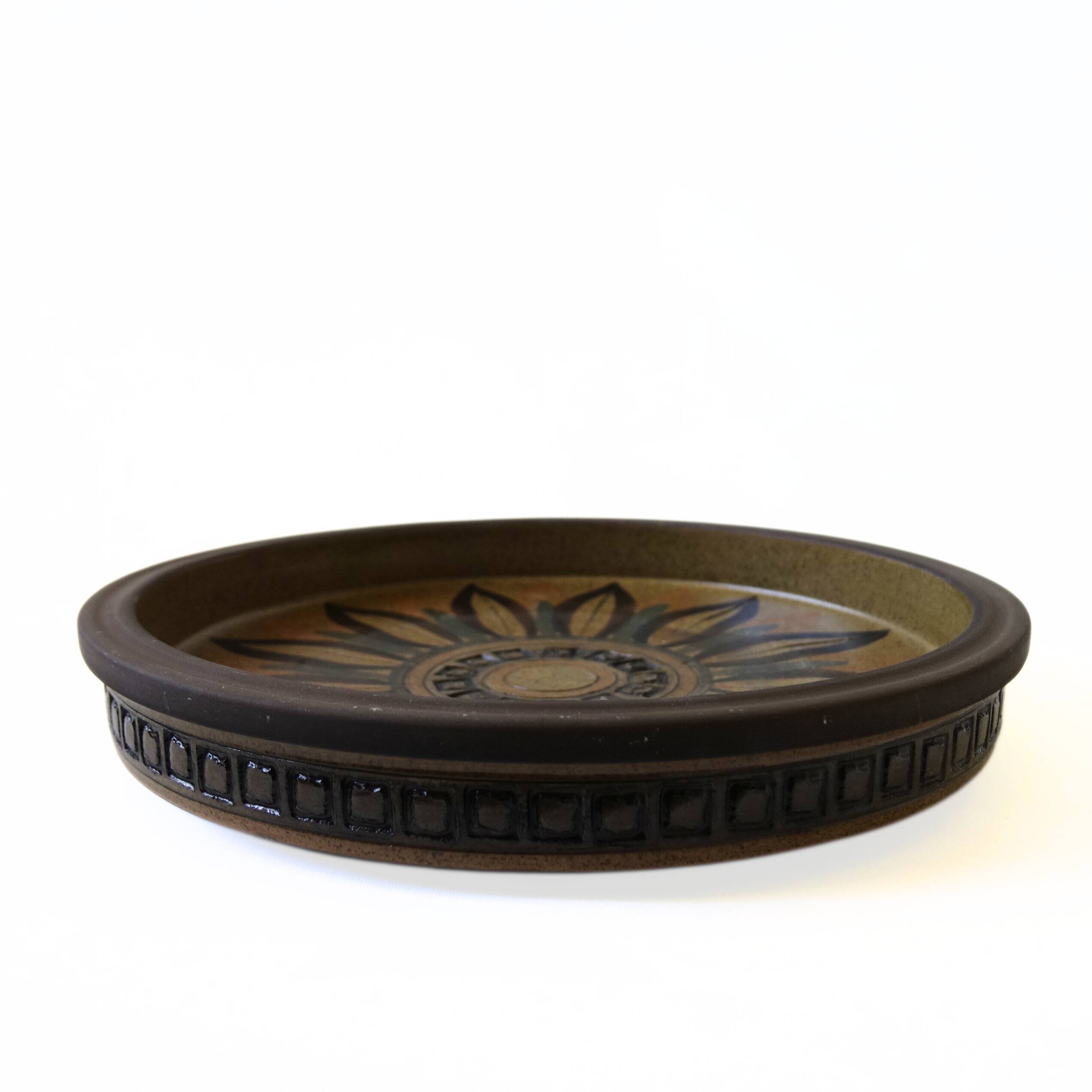 Vintage Handmade large Plate from Alimsås Ceramic by K. Winblad Sweden