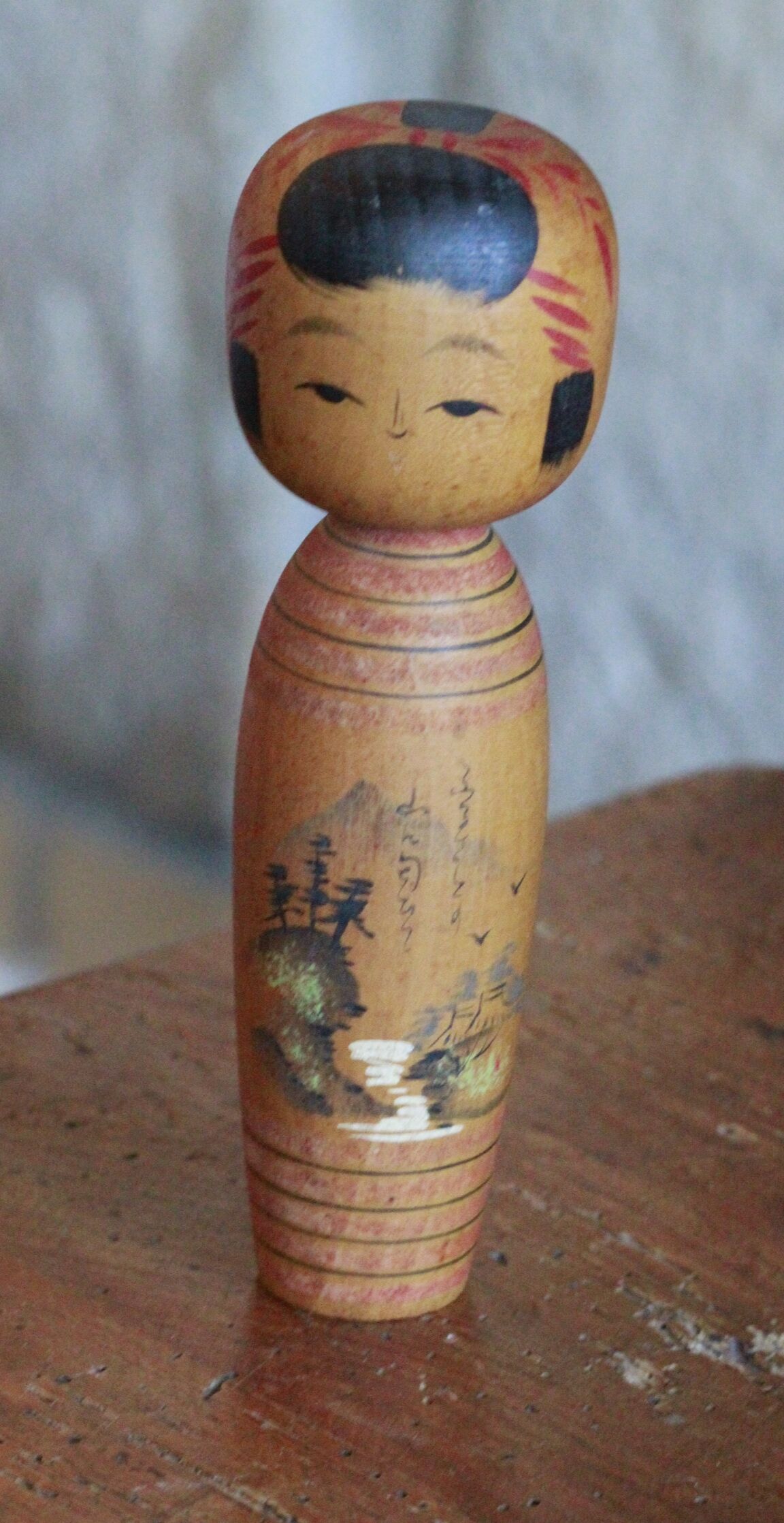 Old wooden kokeshi