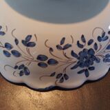 Compotier in earthenware decor blue