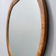 Oval Vintage Wall Mirror with Ash Root Frame, Italy