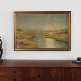 Painting „The River”, Scandinavian design, 1970s