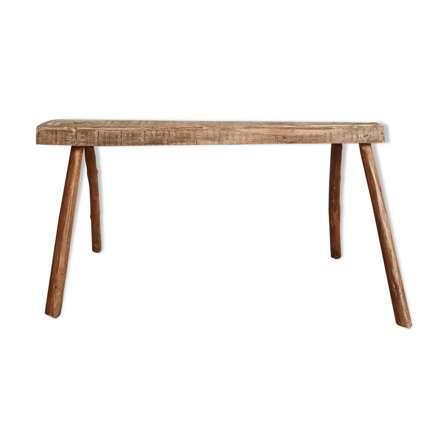 Old patinated farm bench