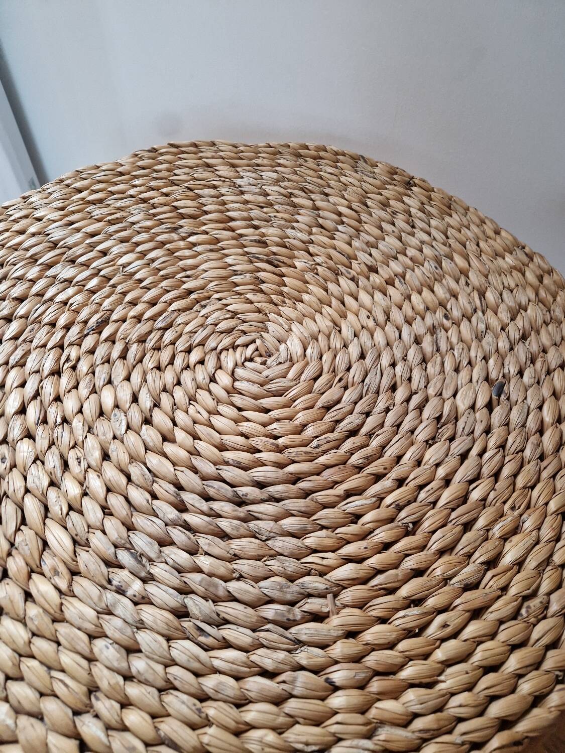 Rattan and rope coffee table