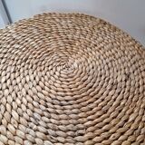 Rattan and rope coffee table