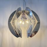 Vintage hanging lamp Paul Secon wire with plexiglass