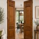 6 solid oak partition doors, 277cm in height (exceptional model)