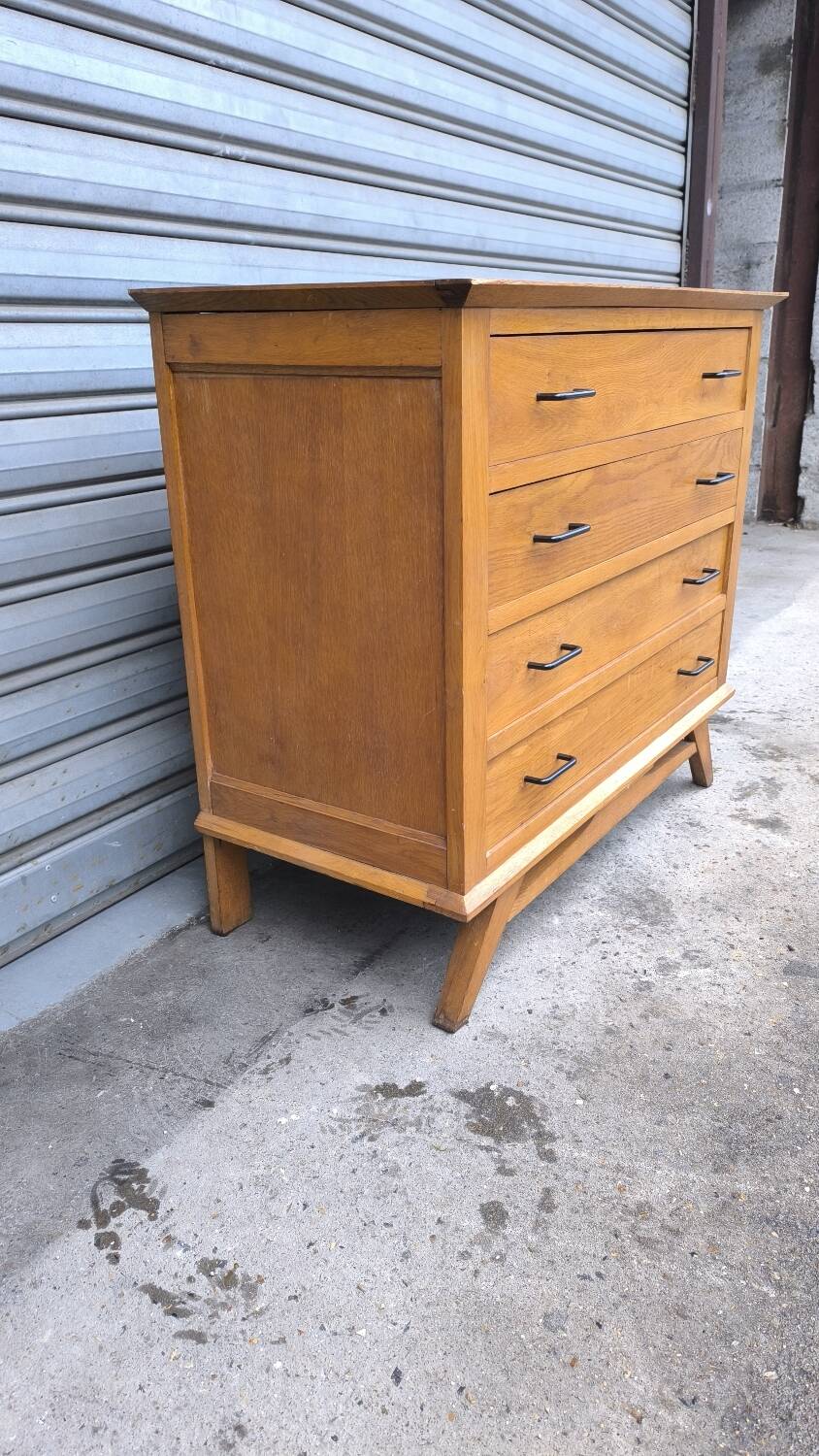1960 compass foot chest of drawers