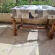 Lot de 2 poufs rectangulaire banquette pied de lit art déco retapissée vintage années 1930/1950