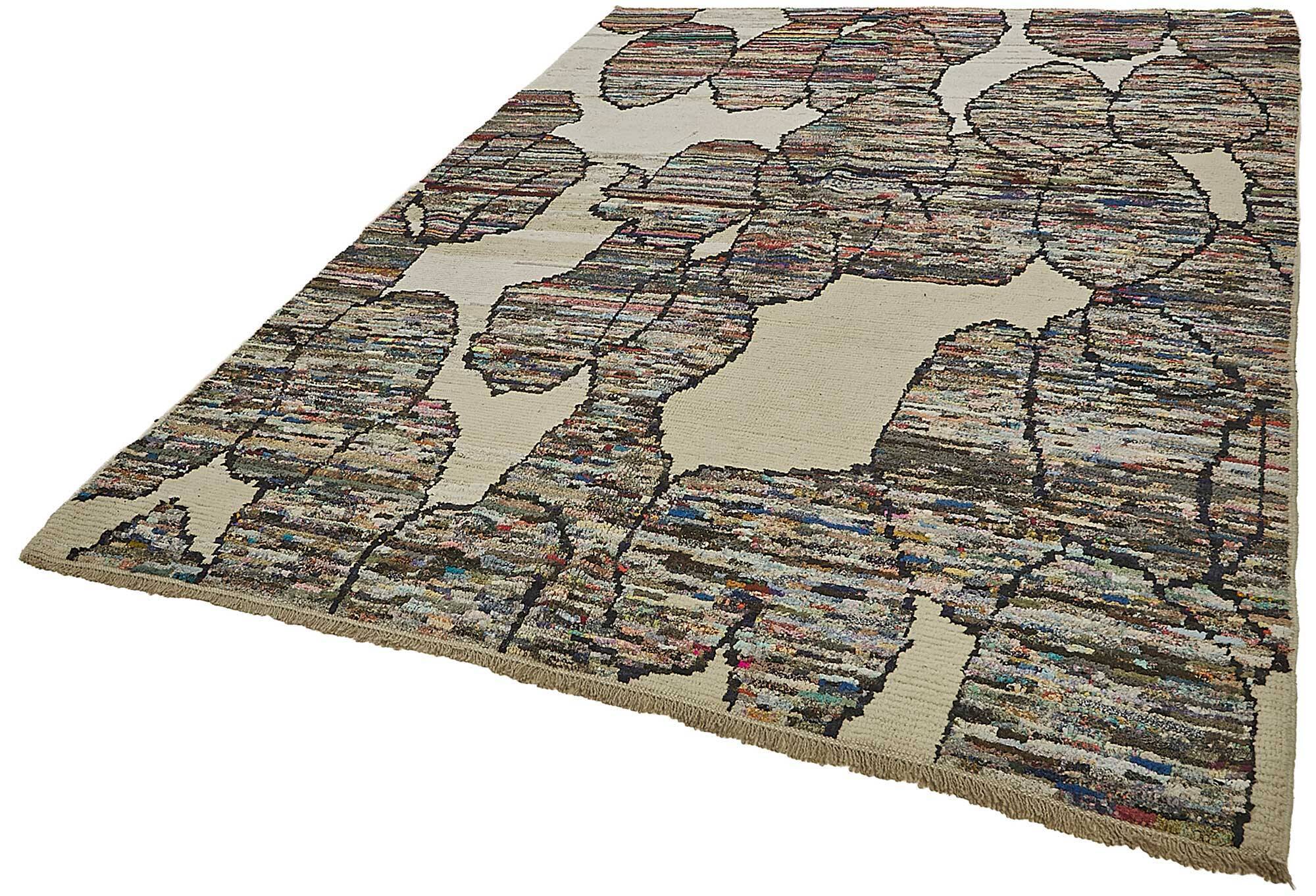 Handwoven Turkish Recycled Boho Rug 223 cm x 311 cm