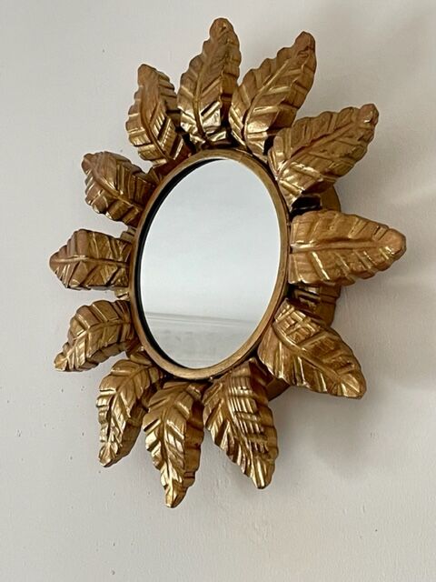 Sun mirror in gilded wood 1960