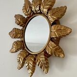 Sun mirror in gilded wood 1960
