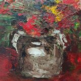 Hst still life bouquet flower in vase by willy jager 1960 germany 1960