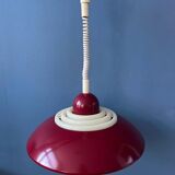 Suspension rouge scandinave de style futuriste par Knud Christensen