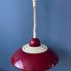 Scandinavian red Space Age pendant lamp by Knud Christensen