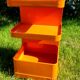 Vintage bedside cabinet storage flair prisunic orange