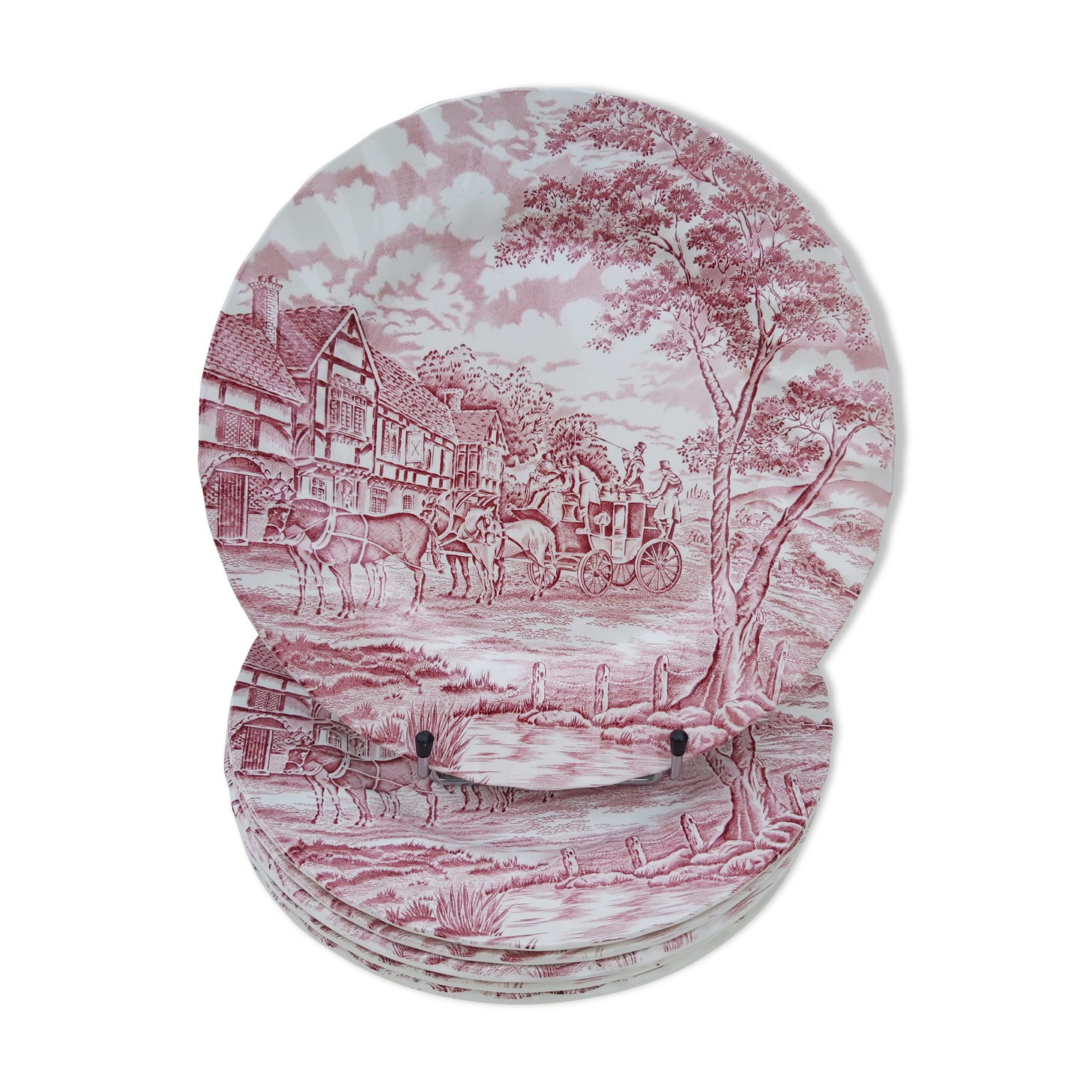 6 english flat plates Myott Royal Mail