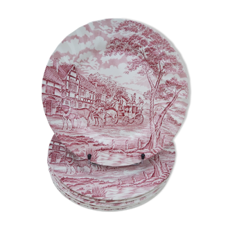6 assiettes plates anglaises Myott Royal Mail