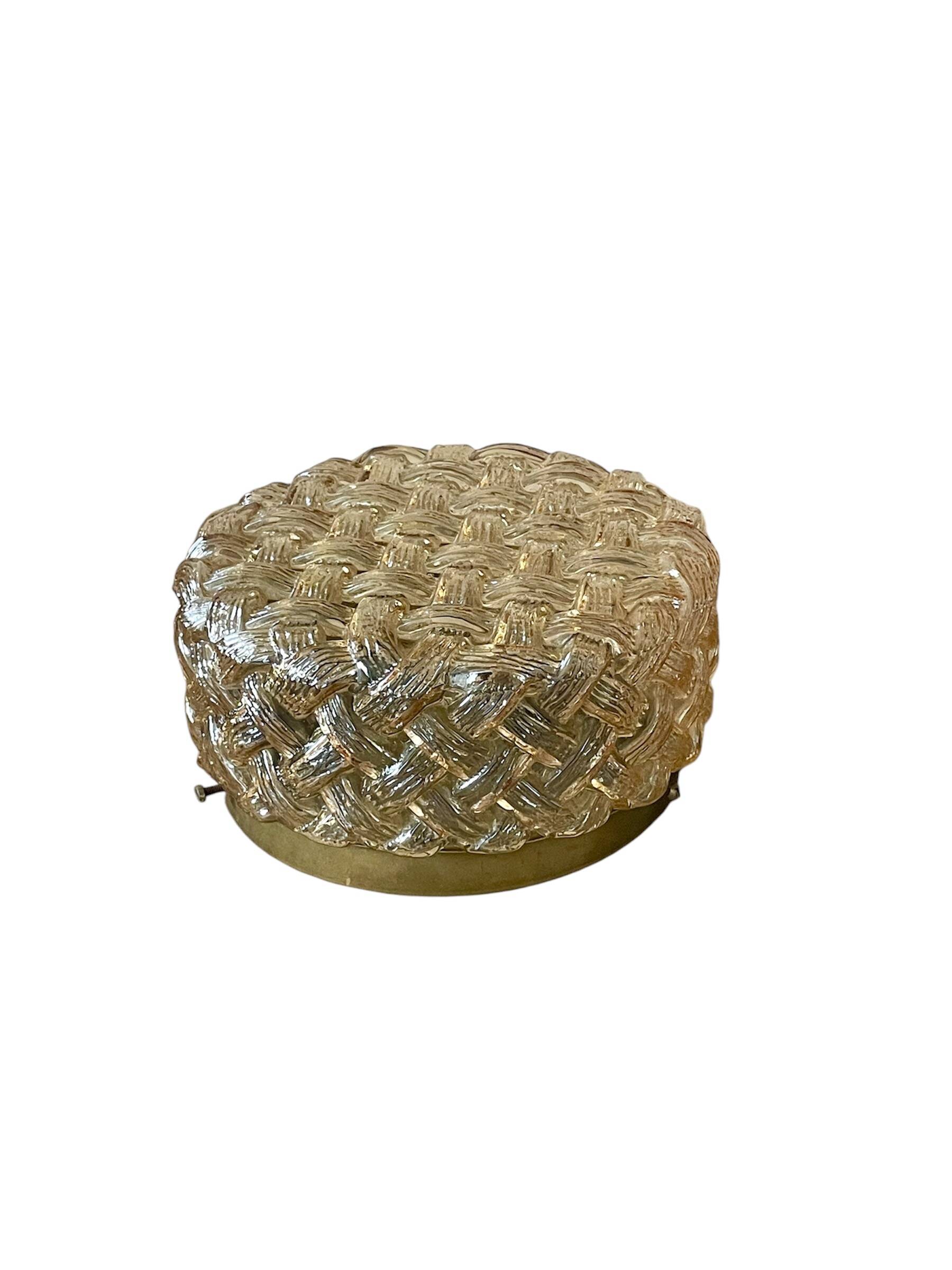 Vintage Amber Glass Wall/Ceiling Light