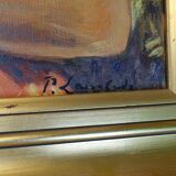 Painting 1950 signed bohemian portrait