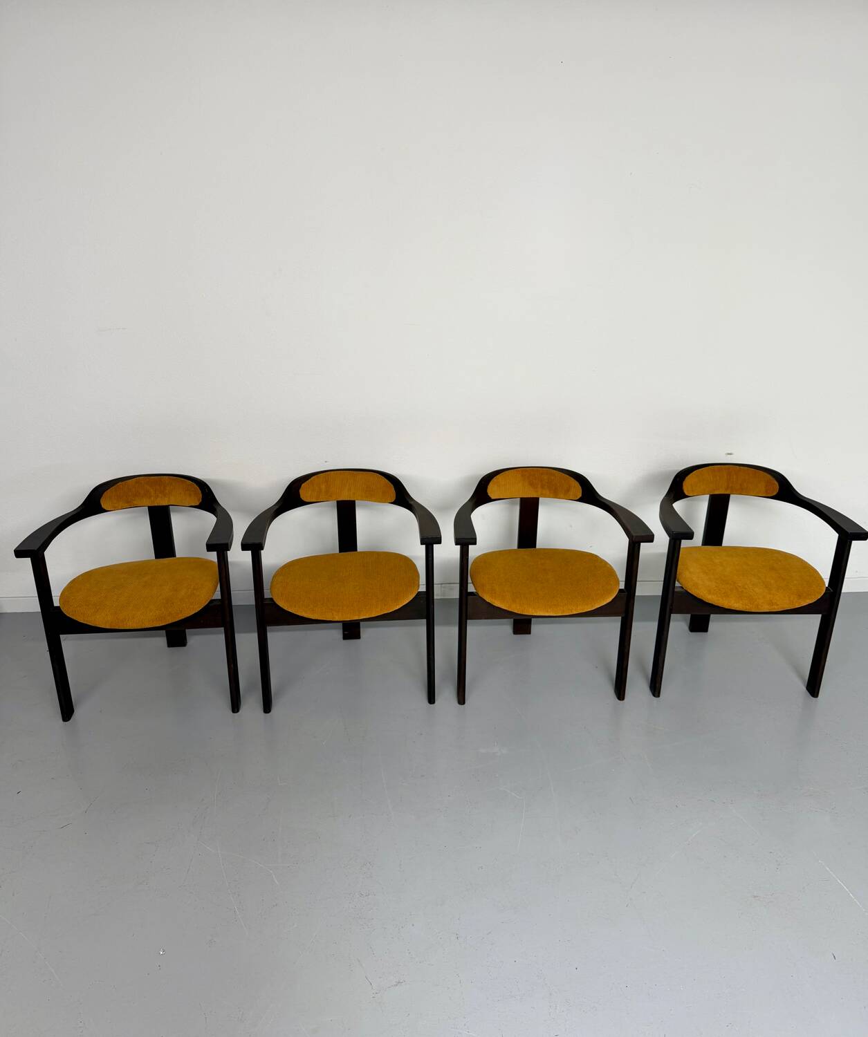 4 chairs model Expo 68 designed by Robert Haussmann, 1960s vintage.