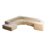 'Lara' sofa by Roberto Pamio for Stilwood in beige velvet, Italy 1958