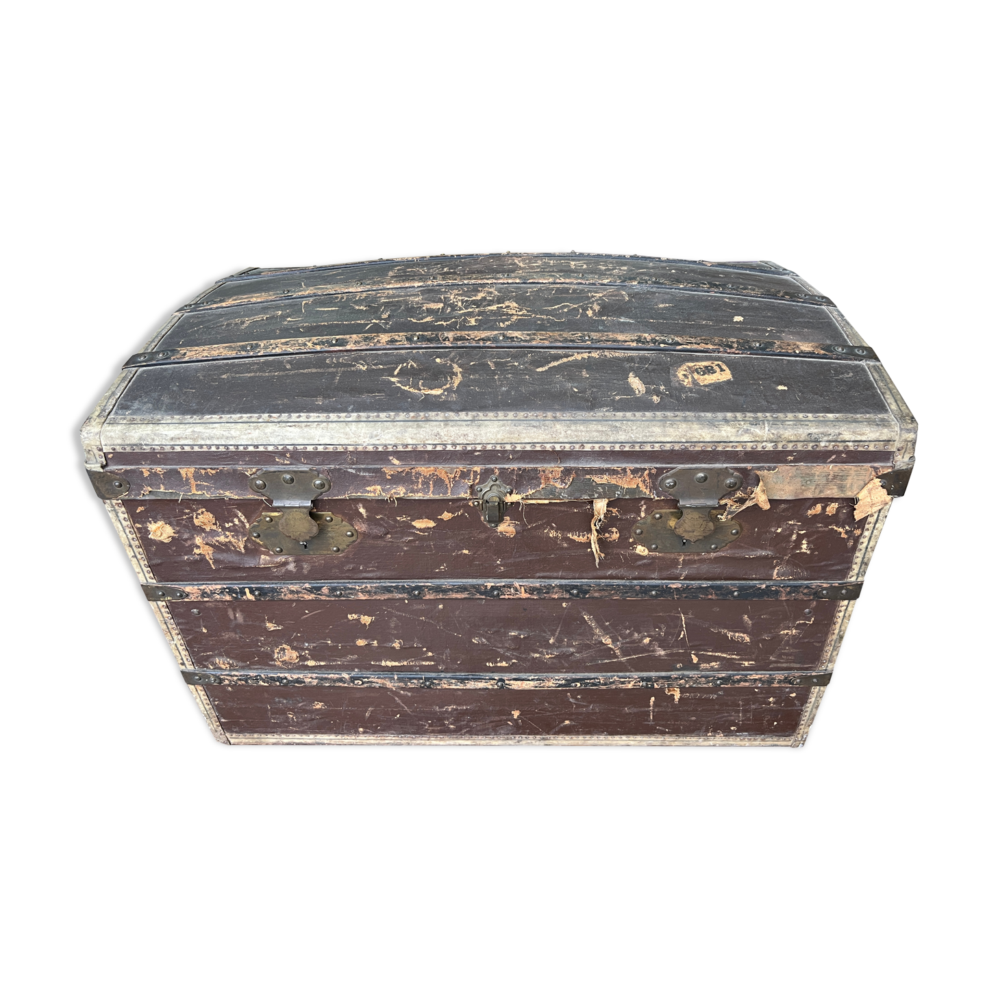 Wooden trunk "Au bon Marché Paris"